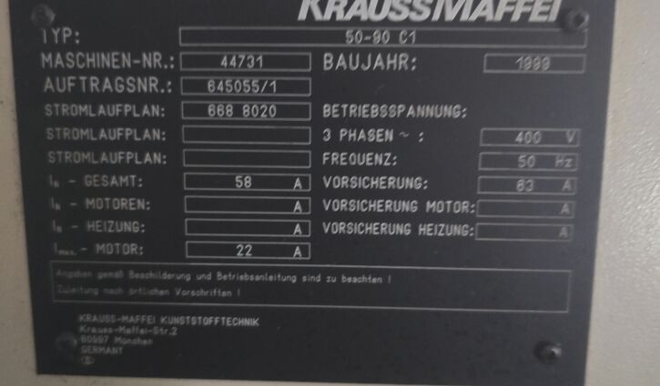 Spritzgie&szlig;maschine KraussMaffei KM 50-90 C1/50